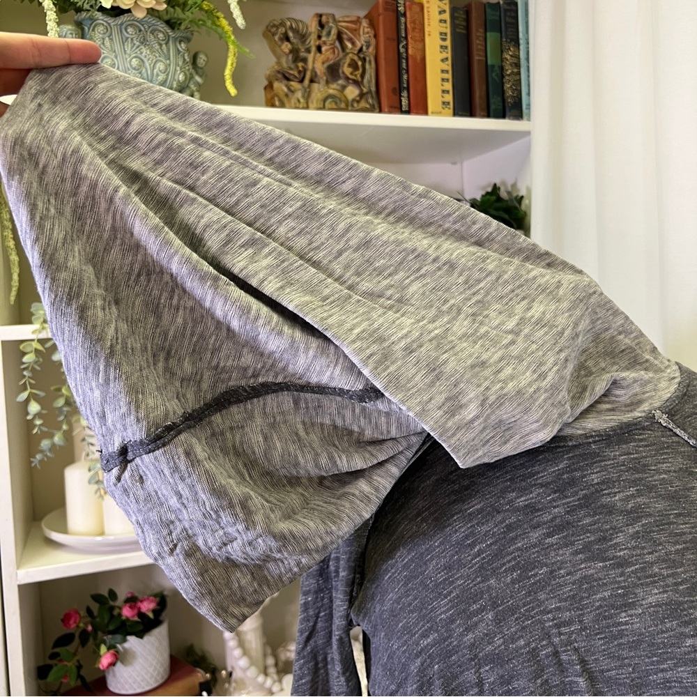 Free People Beach Cowl Neck Tee Grey - Picture 5 of 10